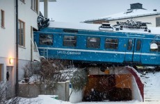 Sweden: Stolen train leaves tracks before crashing into three-storey building