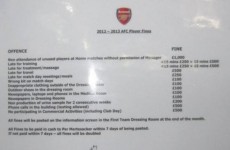 Snapshot: 'All fines to be paid to Per Mertesacker' - here's Arsenal's dressing-room rules