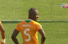 Yes, Didier Zokora's jersey does say 'Maestro' on the back of it