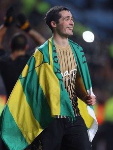 Snapshot: Carl McHugh flies the Donegal flag after historic win over Aston Villa
