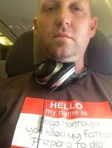 Princess Bride 'prepare to die' tshirt causes problems on flight