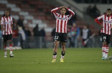 VIDEO: 3 PSV Eindhoven players miss 3 chances from point blank range within seconds of each other