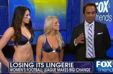 The new uniforms for the rebranded 'Legends Football League' are still basically lingerie