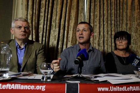 Joe Higgins (left) will no longer be counted among the ULA's Dail ranks after the Socialist Party quit the alliance.