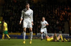 VIDEO: Gareth Bale dribbles from his own half to equalise for Spurs