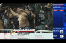 Snapshot: Newcastle fan expresses feelings through medium of mesmerising topless dance