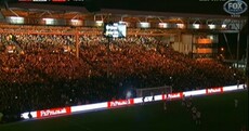 Lights out: Manchester United's game with Fulham brought to a halt as Craven Cottage floodlights fail