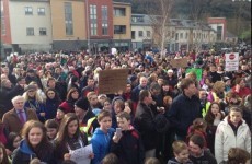 Crowds gather for rally against Garda station closure