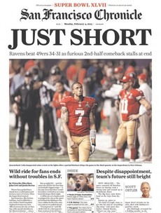 'Just short' -- Check out the front page of today's San Francisco Chronicle