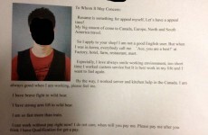 PHOTO: The best cover letter of all time?