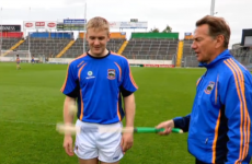 Former Tory minister Michael Portillo has a go at hurling at Semple Stadium