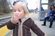 VIDEO: Little girl is adorably excited about riding a train