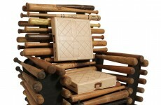 Someone is selling this uncomfortable-looking chair made out of baseball bats for $2,500