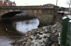 Wall collapses at Ringsend Bridge (Photos)