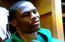 Russell Westbrook appalled by cliched postgame interview question, storms off