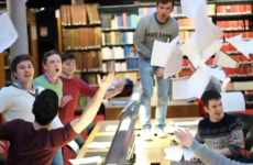 VIDEO: Dancing on tables in Trinity College library