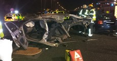 Pics: 7 injured after cars collide with motorist driving wrong way down M50