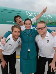 Snapshot: So, Donncha O'Callaghan seems excited about heading to Edinburgh this evening