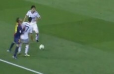 VIDEO: Jordi Alba doesn't know whether to hold his head or his leg after nothing Arbeloa tackle
