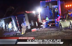 22 tonnes of ice-cream trapped in truck wreck in Tennessee