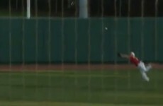 VIDEO: This incredible baseball diving catch almost doesn't look real