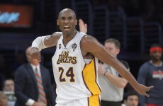 Kobe Bryant served up this dunk and a high-5 for Ari Gold last night