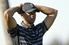 Tiger Woods flubs chip shot, doesn't make it halfway to the hole