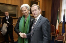Enda Kenny meets IMF chief Christine Lagarde in Dublin