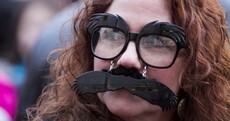 Here is the biggest crowd of fake moustaches you've ever seen