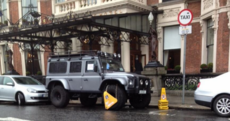 Snapshot: Cian Healy's jeep gets clamped outside Shelbourne Hotel