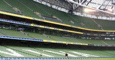 In pictures: Paddy Jackson gets in some late kicking practice on Captain's Run at Aviva Stadium