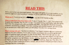 Amazing letter to a woman with memory loss from her best friend
