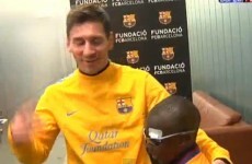 Blind boy visits Barcelona, recognises most of the players by touch