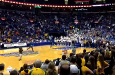 WATCH: Fan makes $50,000 half-court shot, but misses because he didn't listen to the rules