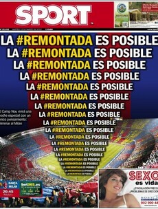 'The comeback is possible' - Front page of Barcelona paper backs Messi and Co