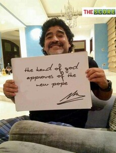 Diego Maradona gives new Pope his blessing*