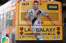 Look who's on the back of buses in Hollywood...