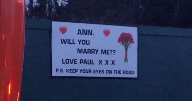 Marriage Proposal Billboard of the Day