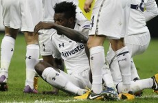 Tottenham fury over Inter 'monkey chants' towards Adebayor