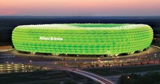Bayern Munich's Allianz Arena is getting into the spirit of St Patrick's Day
