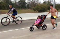 Terminal cancer patient runs marathon and wins... while pushing his daughter in a buggy