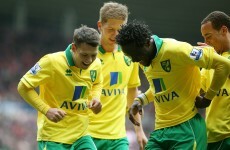 Wes Hoolahan celebrates St Patrick's Day by putting Norwich into the lead