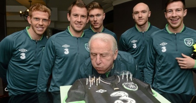 In pictures: Trap is presented with birthday cake in Malahide...