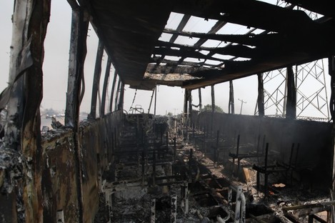 File photo of burned out bus in Nigeria (not of scene).
