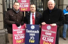 GRA protest at the Dáil over cuts to pay