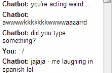 Awkward Chatbot basically sums up all your online conversations
