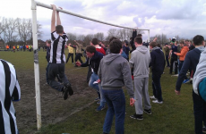 'Newcastle fans' disrupted game by dropping trou, damaging nets and goalposts