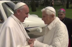 Video: Pope Francis in unprecedented meeting with predecessor Benedict
