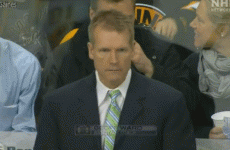 Viral video of ice hockey coach throwing an earpiece into a fan's beer may be an illusion