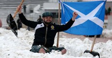 Scotland's fans are so desperate to see tonight's game they're clearing the pitch